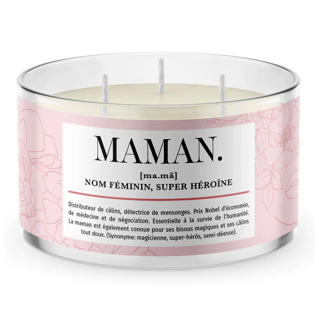 Chandelle de soya - Maman - Poire et thé blanc - Three Wix & Co